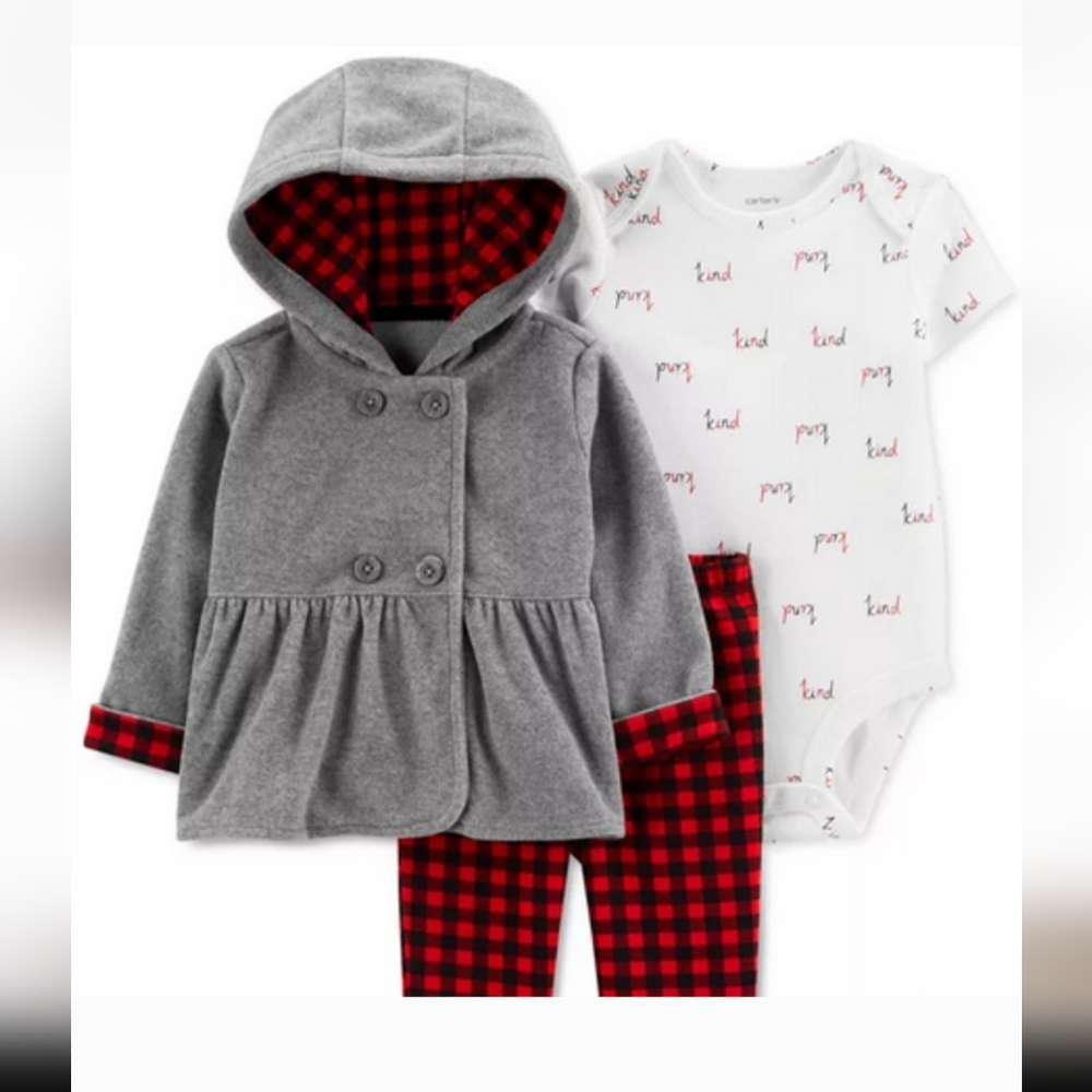 NWT Carter's 3 piece (jacket, pants, onesie) 12M